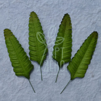 Листя паперове Папороть, зелене, 7 см, 10 шт., Тайланд
