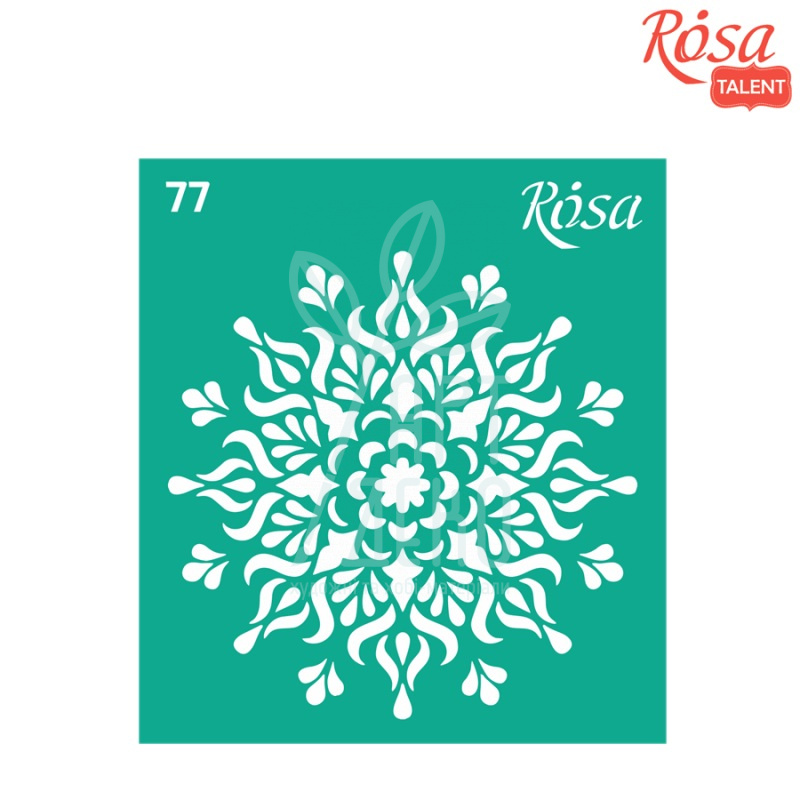 Трафарет багаторазовий самоклеючий, №77, серія "Текстури", 9х10 см, ROSA Talent