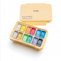 Набір гуашевих фарб Twin Cup Металіки, пластиковий пенал, жовтий, 1...