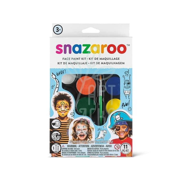 Набір фарб для аквагриму Boy hanging palette kit, 8 кол.+пензлик+губка, Snazaroo