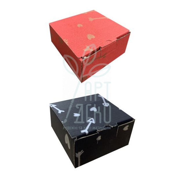Коробка подарункова, гофрокартон "Стріли", 9х8,4х4,5 см, Україна