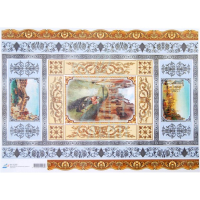 Папір для декупажу "Венеціанські орнаменти", 40х30 см, 60 г/м2, Cheap Art