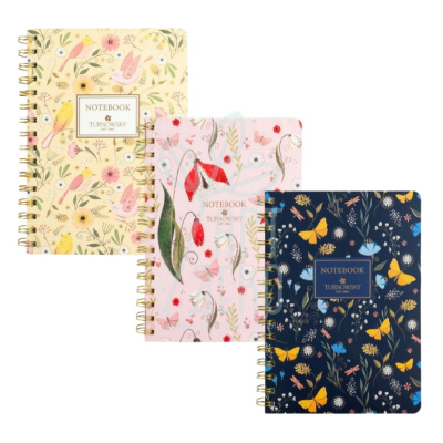 Блокнот Turnowsky Secret Garden, спіраль, А5 (14,8х21 см), клітинка, 80 л., Axent