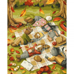 Набір для розпису за номерами "Книжковий клуб", 40х50 см, Ідейка