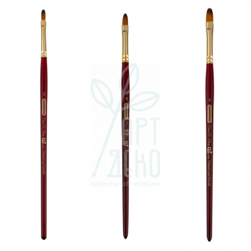 Пензель синтетичний, Cherry 6970, овальний, коротка ручка, ART Line