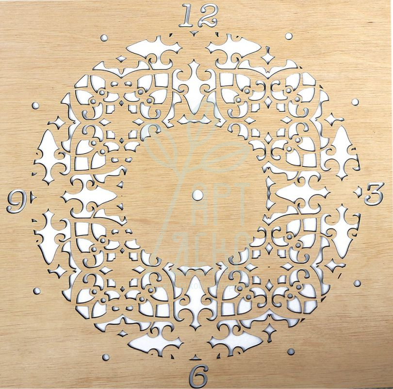 Основа під годинник серія "Вінтаж", фанера, 30х30 см, ROSA