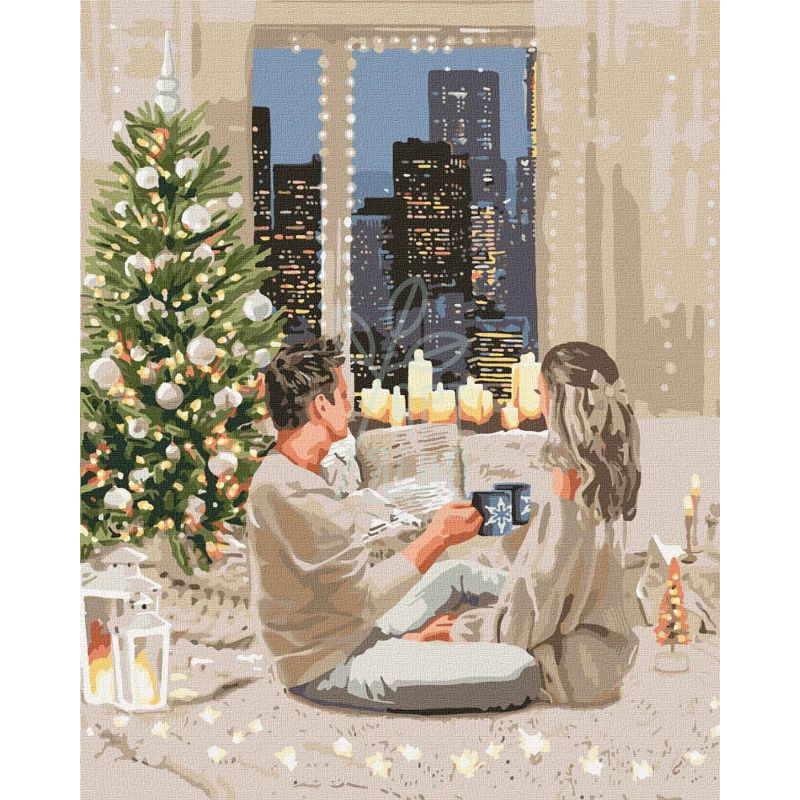 Набір для розпису за номерами "Кращий новий рік", 40х50 см, Ідейка