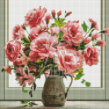 Набір з алмазною мозаїкою "Аромат букету", 40х40 см, Ідейка