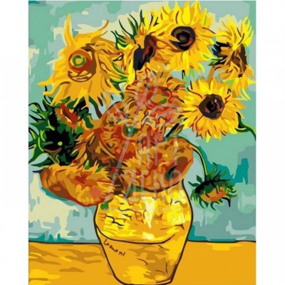 Набір для розпису за номерами "Соняшники. Ван Гог", 40х50 см, Ідейка