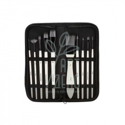 Набір пензлів Синтетика, в пеналі, 10 шт, Monet