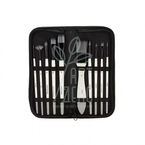 Набір пензлів Синтетика, в пеналі, 10 шт, Monet