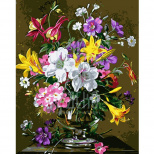 Набір для розпису за номерами "Квітковий салют", 40х50 см, ArtCraft