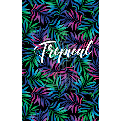 Книга записна Neon Tropics, тверда обкладинка, B6 (17,6х12,5 см), 80 л., в клітинку, Axent