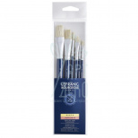 Набір пензлів Fine Hog bristle Brushes Set, Щетина, 6 шт. (№6, 12, 16, 24, 6, 12), к.р., Lefranc