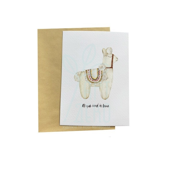 Листівка з конвертом "Лама", 10,5x14,8 см, Україна