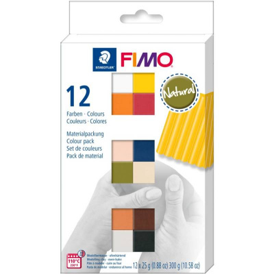 Набір полімерної глини "Natural Colours", 12х25 г, Fimo