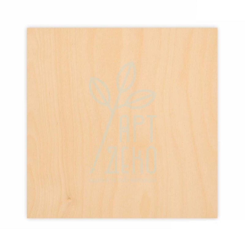 Заготовки для випалювання "Квадрат", фанера, 20х20 см, 2 шт., ROSA TALENT