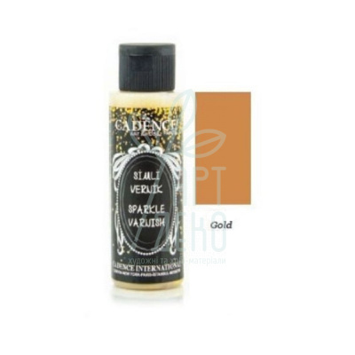 Лак акриловий Sparkle Varnish Gold, глянцевий, 70 мл, Cadence