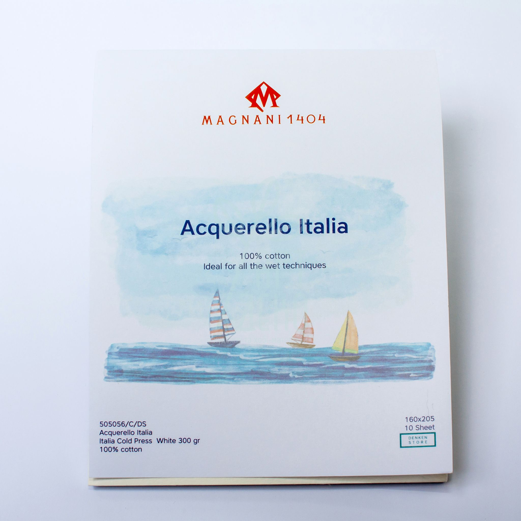Склейка для акварелі, гуаші Acquerello Italia Cold Press, 16х20,5 см, 300 г/м2, 10 л., Magnani