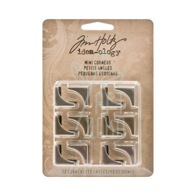 Набір металевих прикрас- металеві кутики Tim Holtz Idea-ology: Mini Corners 12 шт, Ranger