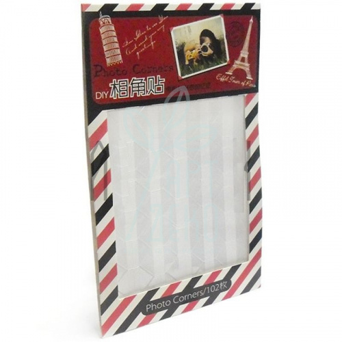 Кутики для альбомів і фотографій, трикутні, прозорі, 102 шт, Китай