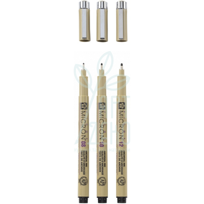 Набір лайнерів Pigma Micron, 3 шт., чорні, Sakura