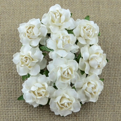 Квіти паперові Троянда Cottage Rose, біла, 3 см, 5 шт., Тайланд
