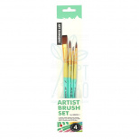 Набір пензлів Нейлон (круглі №1,3,5, плоскі №1/2), 4 шт, Art Rangers