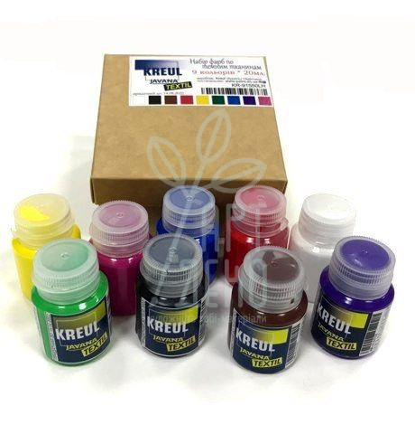 Набір фарб для темних тканин і шкіри Opak Javana, 9х20 мл, Kreul