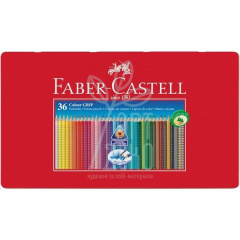 Набір олівців акварельних COLOUR GRIP 2001, тригранні, металева коробка, Faber-Castell Набір олівців акварельних COLOUR GRIP 2001, тригранні, металева коробка, Faber-Castell