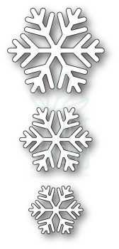 Ножі для скрапбукінгу Classic Snowflake Trio craft die 3 шт., Poppystamps