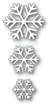 Набір ножів для скрапбукінгу Classic Snowflake Trio craft die, 3 шт, Poppystamps