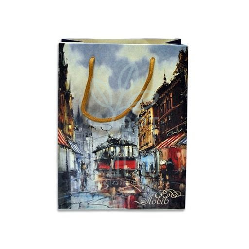 Пакет подарунковий "Львівський травмай", 44х32х10 см, Україна