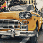 Набір для розпису за номерами "Жовта ретро машина", 40х40 см, Starteg