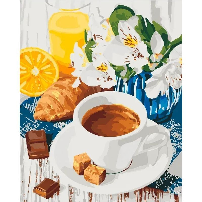 Набір для розпису за номерами "Солодкий ранок", 40х50 см, ArtCraft