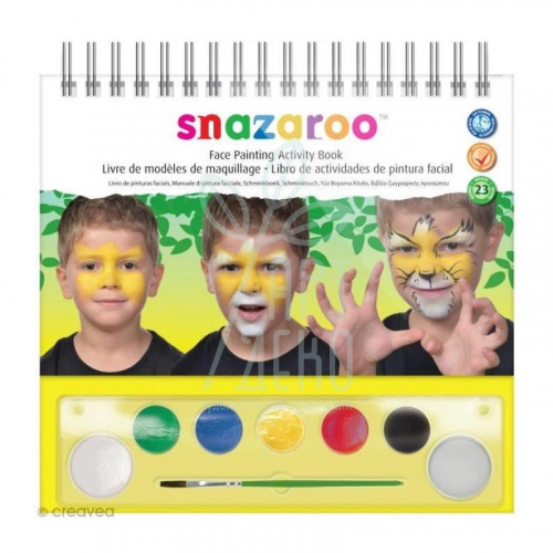 Набір фарб для аквагриму Activity kit, 6 кол.+пензлик+губка, Snazaroo