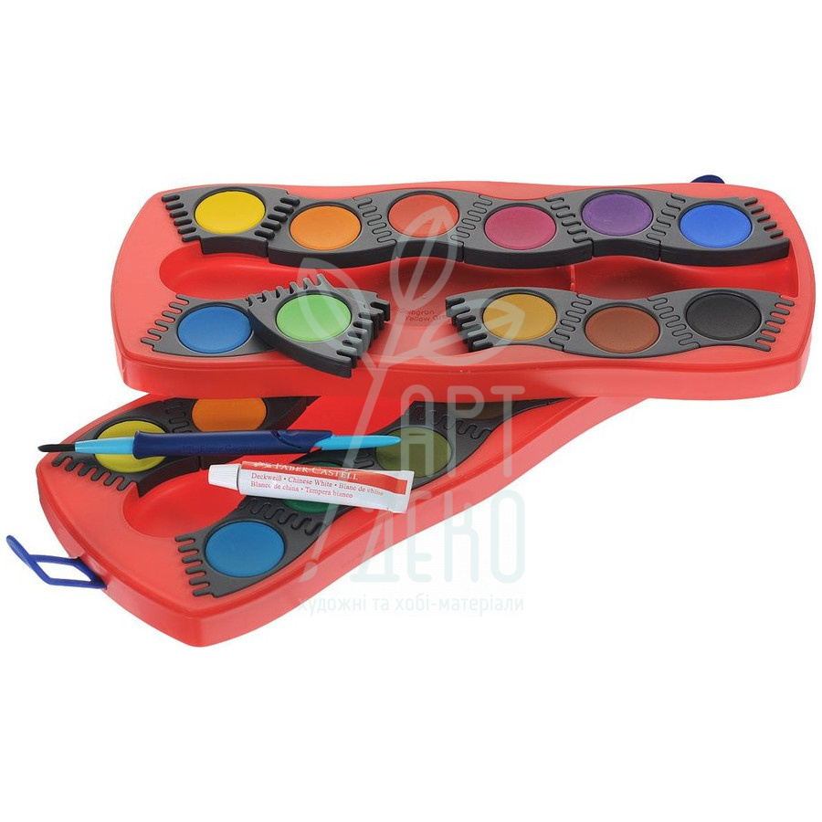 Набір акварельних фарб сухих Connector, 24 шт, Faber-Castell