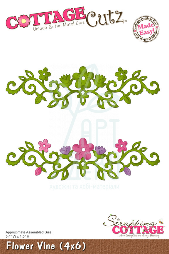 Ніж для скрапбукінгу Cottage Cutz, Made Easy, Flower Vine