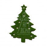 Набір декору з фетру "Ялинка", зелена, 5 см, 10, Україна
