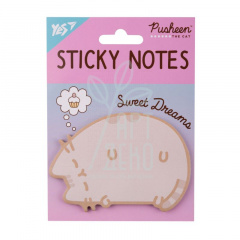 Блок паперу для нотаток з клейким шаром "Cute Pusheen", 40 л., Yes