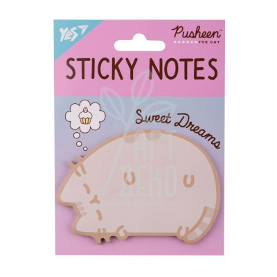 Блок паперу для нотаток з клейким шаром "Cute Pusheen", 40 л., Yes