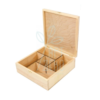Скринька дерев'яна з замком, 5 секцій, 24х24х8 см, ROSA Talent