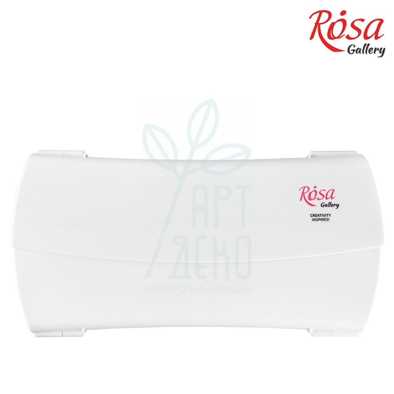 Пенал для акварельних фарб, пластиковий, 24 кювети, ROSA Gallery