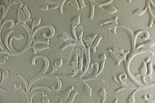 Папір текстурований, тиснений "Завитки 2", бежевий, 11х15 см, Україна