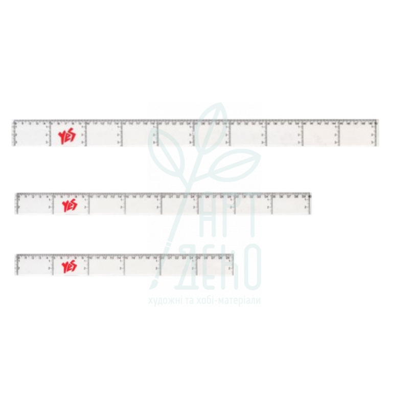 Лінійка пластикова, прозора, Yes