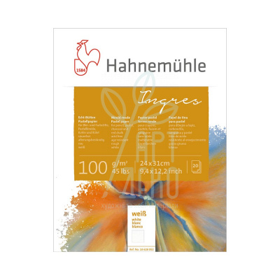 Альбом для пастелі Pastel Ingres, 24х31 см, 100 г/м2, 20 л., білий, Hahnemuhle Альбом для пастелі Pastel Ingres, 24х31 см, 100 г/м2, 20 л., білий, Hahnemuhle