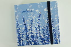 Блокнот для записів Лаванда, 12х12 см, блакитний, O. Onufriv