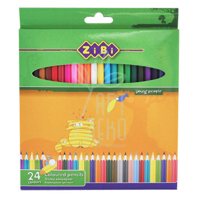 Набір олівців кольорових Standard, 24 кол., Zibi