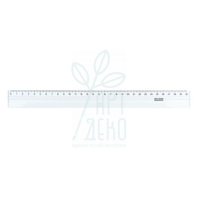 Лінійка пластикова, прозора, 30 см, KOH-I-NOOR