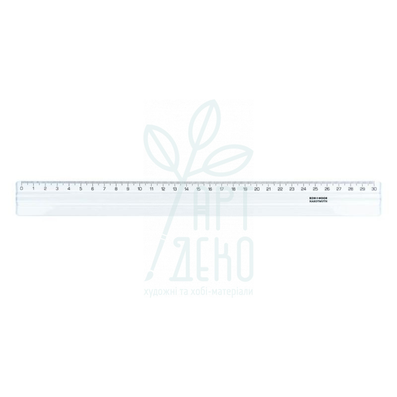 Лінійка пластикова, прозора, 30 см, KOH-I-NOOR